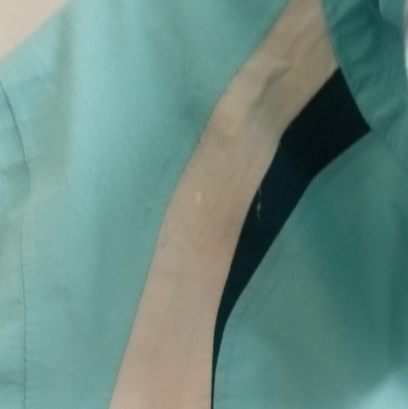 The North Face Hyvent Girl's ColorBlock Green/Ocean Foam Blue/ Jacket -SZ: 7/8 - Picture 8 of 16